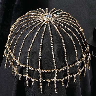Alloy Rhinestone Headbands AJEW-WH20020-247G-1