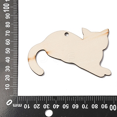 Halloween Printed Wooden Big Pendants WOOD-I016-01B-1