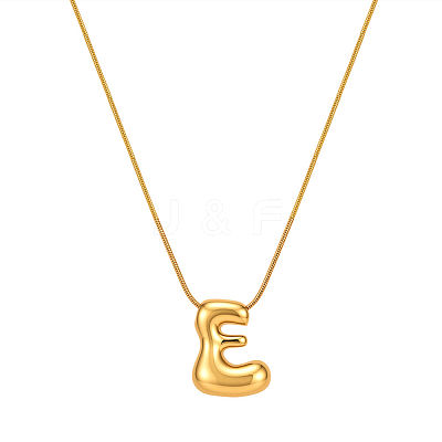 304 Stainless Steel Alphabet Pendant Necklaces for Men and Women GP1122-5-1
