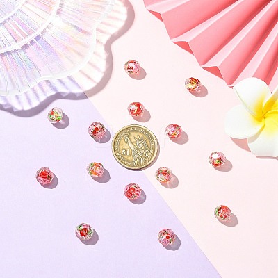 20Pcs Handmade Foil Lampwork Beads FOIL-SZ0001-03B-1
