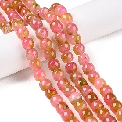 Dyed Natural White Jade Beads Strands G-T138-D10-1