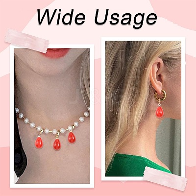 40Pcs 2 Colors ABS Plastic Pearl Pendants FIND-FS0005-19-1