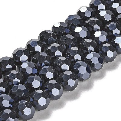Electroplate Opaque Glass Beads Strands EGLA-A035-P10mm-A18-1