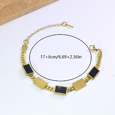 Vintage Stainless Steel Panzer Chain Bracelets for Women LS8659-1