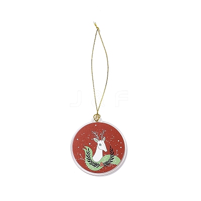 Christmas Theme Acrylic Pendant Decoration HJEW-G021-01E-1
