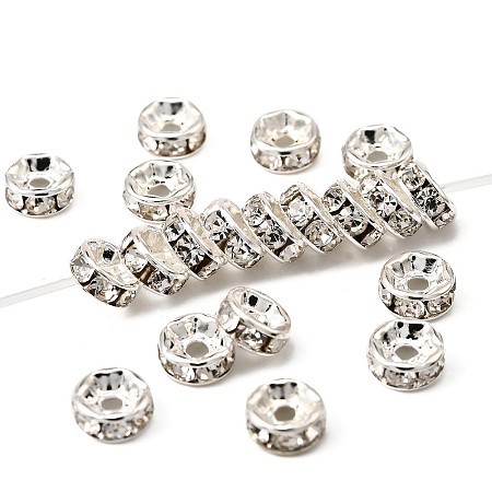 Brass Rhinestone Spacer Beads X-RB-A014-Z6mm-01S-1