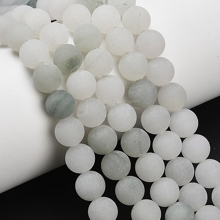 Natural Tianshan Cui Quartzite Beads Strands G-G305-A02-8mm-1