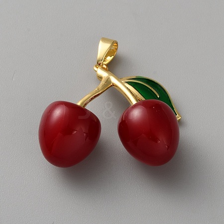 Brass Resin Pendants LS-KK-CJC0030-04G-03-1
