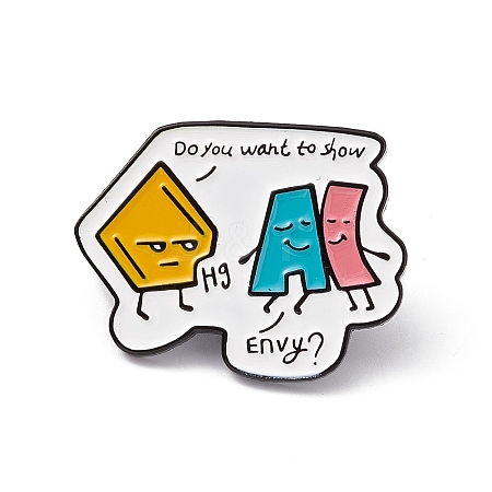 Word Do You Want To Show Enamel Pin JEWB-M024-06B-G-1