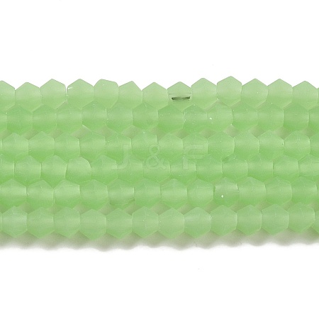 Imitation Jade Frosted Glass Bead Strands EGLA-A039-J6mm-MD01-1