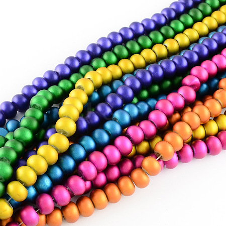 Spray Painted Glass Beads Strands DGLA-R041-10mm-M4-1