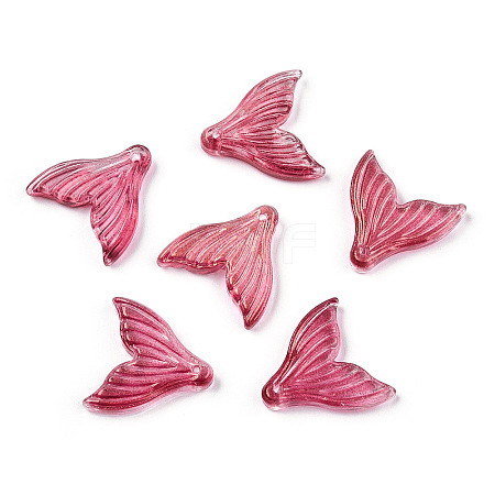 Transparent Spray Painted Glass Pendants GLAA-S190-009A-06-1