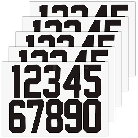 Number 0~9 PET Self-Adhesive Reflective Mailbox Stickers DIY-WH20010-26B-02-1