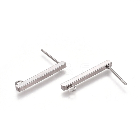 304 Stainless Ear Stud Components STAS-M274-012A-P-1