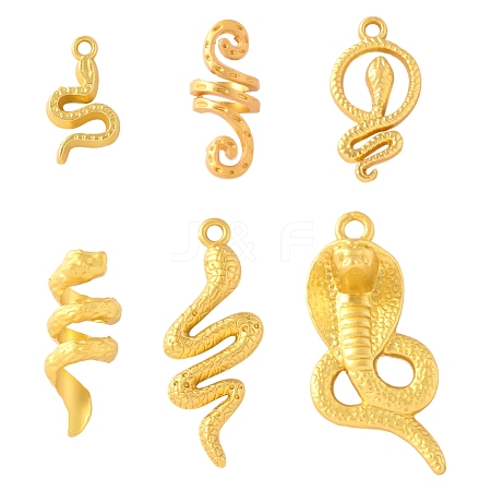 12Pcs 6 Styles Alloy Pendants FIND-FS0003-54-1