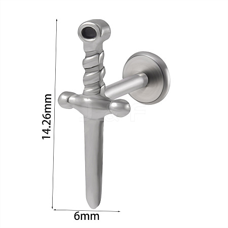 304 Stainless Steel Threadless Labret Stud WG47083-21-1