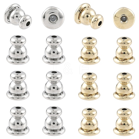 20Pcs 2 Colors Brass Ear Nuts KK-YW0004-63-1
