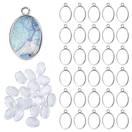 DIY 304 Stainless Steel Pendant Making Kit DIY-HY0002-41-1