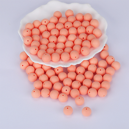 Round Silicone Focal Beads SI-JX0046A-58-1
