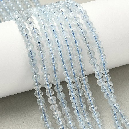 Natural Aquamarine Beads Strands G-P576-4mm-01A-1