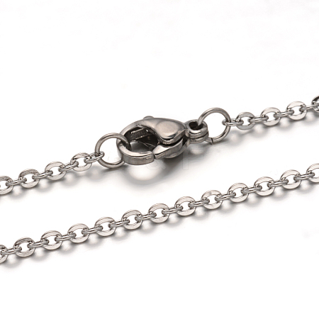 Non-Tarnish 304 Stainless Steel Cable Chain Necklace for Men Women LS-STAS-L164A-01P-A-1