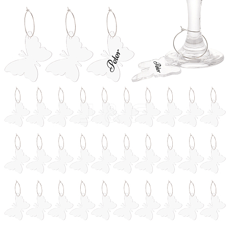 DIY Blank Wine Glass Charm Making Kit DIY-FG0004-59C-1