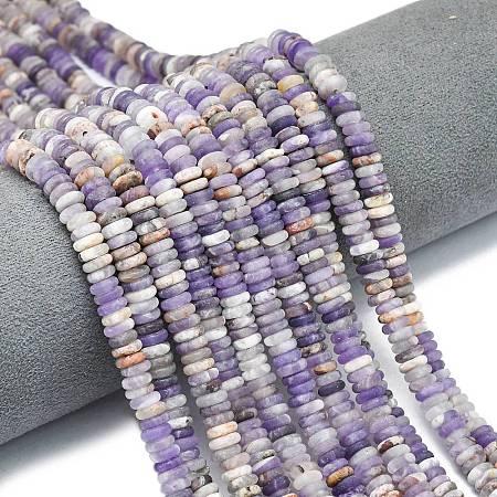 Frosted Natural Amethyst Beads Strands G-K389-C25-01-1