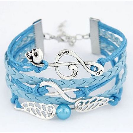 Imitation Leather Link Multi-strand Bracelets for Women Men WG5E2D4-03-1