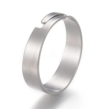 Tarnish Resistant Adjustable 201 Stainless Steel Plain Band Rings STAS-P249-26A-P-1