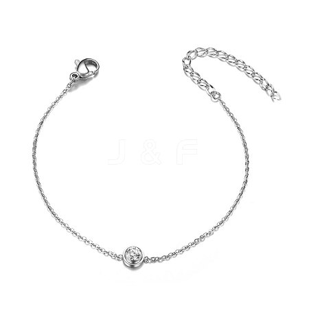 SHEGRACE Simple Elegant Rhodium Plated 925 Sterling Silver Bracelet JB274A-1