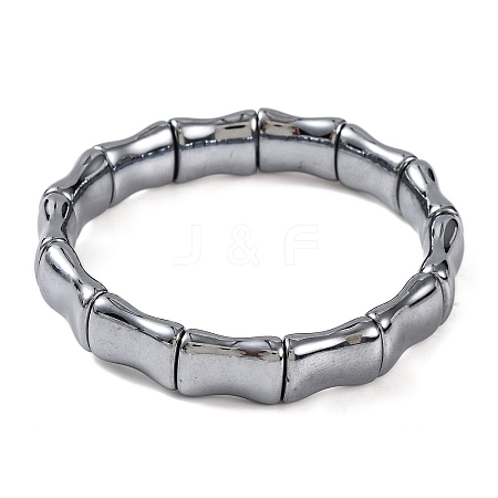 Bone Terahertz Stone Beaded Stretch Bracelets for Women Men BJEW-H590-03-1