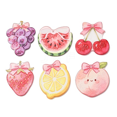 Embossed Printed Acrylic Pendants AC-CBAC02B-06-1