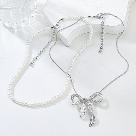 Fashionable Necklace Sets NJEW-K384-06P-1