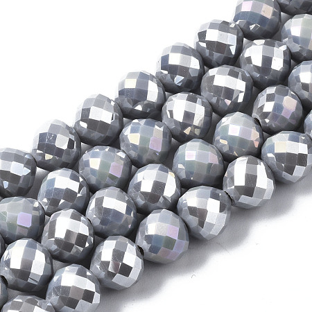 Electroplate Glass Beads Strands EGLA-Q125-007A-1