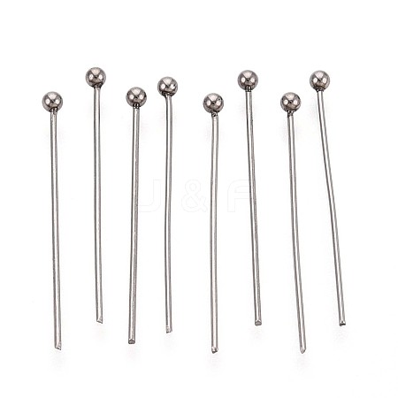 304 Stainless Steel Head Pins STAS-T065-25mm-20P-1
