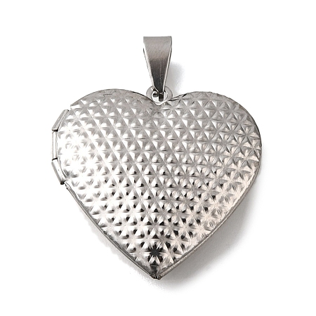 316 Stainless Steel Locket Pendants STAS-N0016-18A-P-1