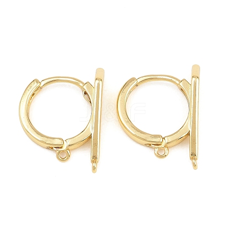 Brass Hoop Earring Findings KK-H292-38G-02-1