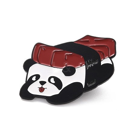 Panda with Sushi Enamel Pin JEWB-I015-36EB-1