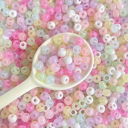 Imitation Jelly Acrylic Beads OACR-F011-10-1-1