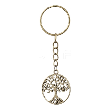 Tibetan Style Alloy Tree of Life Keychains KEYC-JKC00693-01-1