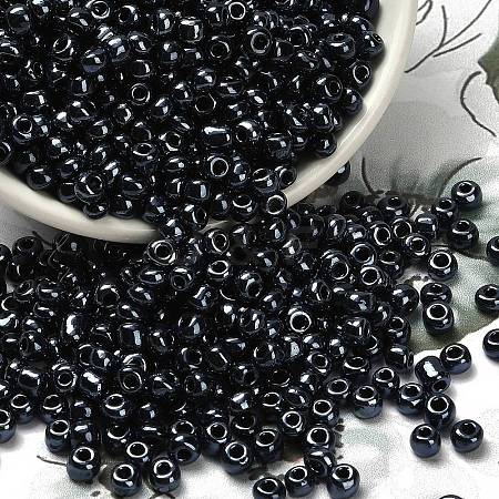 FGB 6/0 Grade A Round Glass Seed Beads SEED-Q008-4mm-F607-1