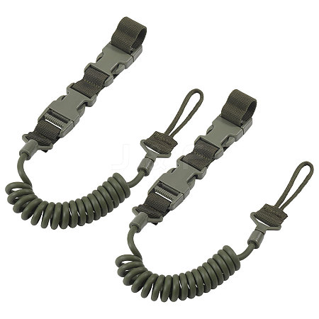 Nylon Outdoor Tactical Spring Lanyard AJEW-WH0752-319B-1