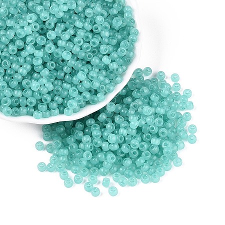 6/0 Transparent Inside Colours Glass Seed Beads SEED-N008-08G-1