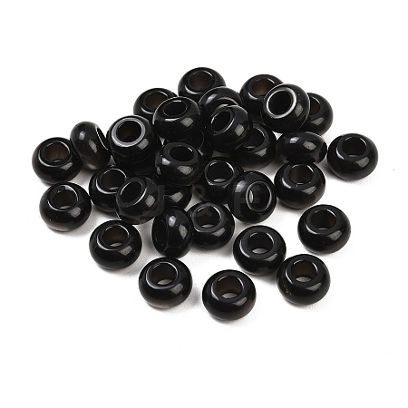Natural Silver Obsidian European Beads G-G740-14x8mm-44-1