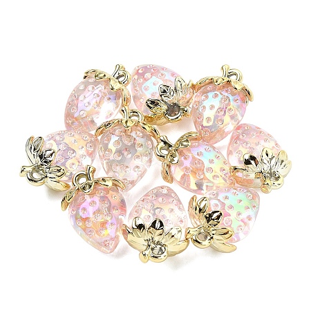 10Pcs Transparent Acrylic Pendants MACR-YW0003-61B-1