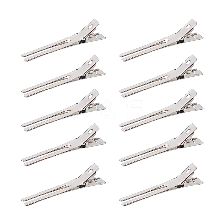 50Pcs Stainless Steel Alligator Hair Clip Findings STAS-CJ0001-163-1