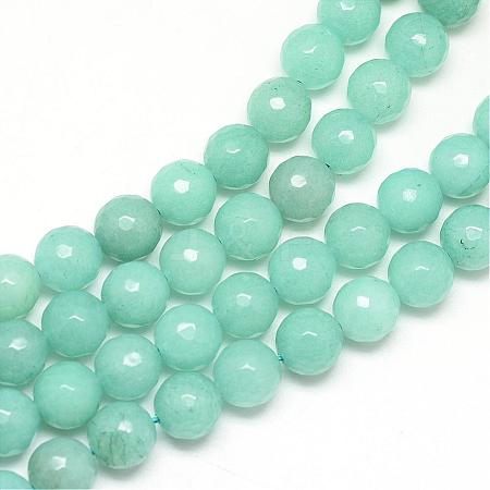 Natural White Jade Bead Strands G-R346-8mm-17-1