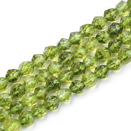 Synthetic Peridot Beads Strands G-S149-35-10mm-1