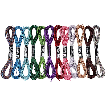 6-Ply Metallic Polyester Embroidery Floss OCOR-WH20074-01A-11-1