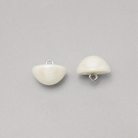 1-Hole Plastic Buttons BUTT-WH0022-06G-1